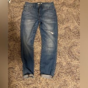 Madewell Women's Rigid High Rise Skinny Denim Distressed Jeans Size 28